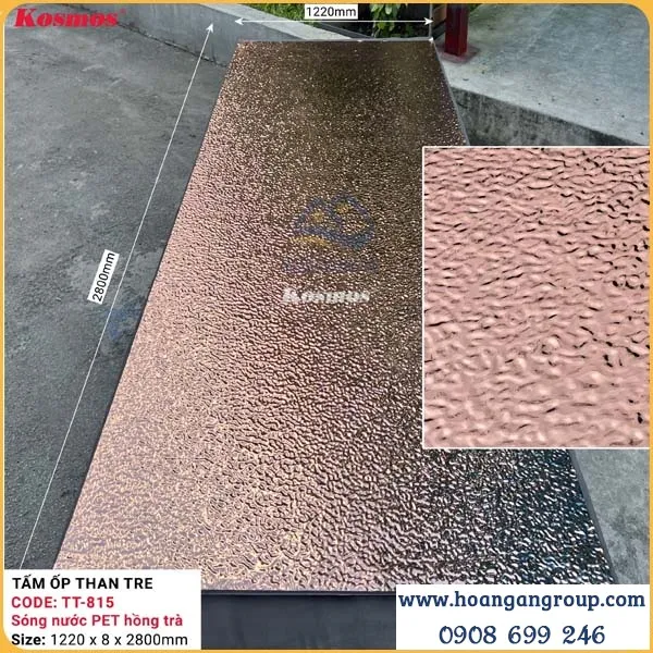 Tấm Ốp Đa Năng Sợi Than Tre Sóng Nước PET Kosmos