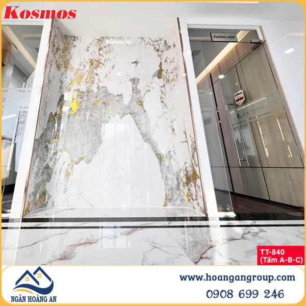 Tấm Ốp Sợi Than Tre Pandora Dát Vàng Kosmos TT-840