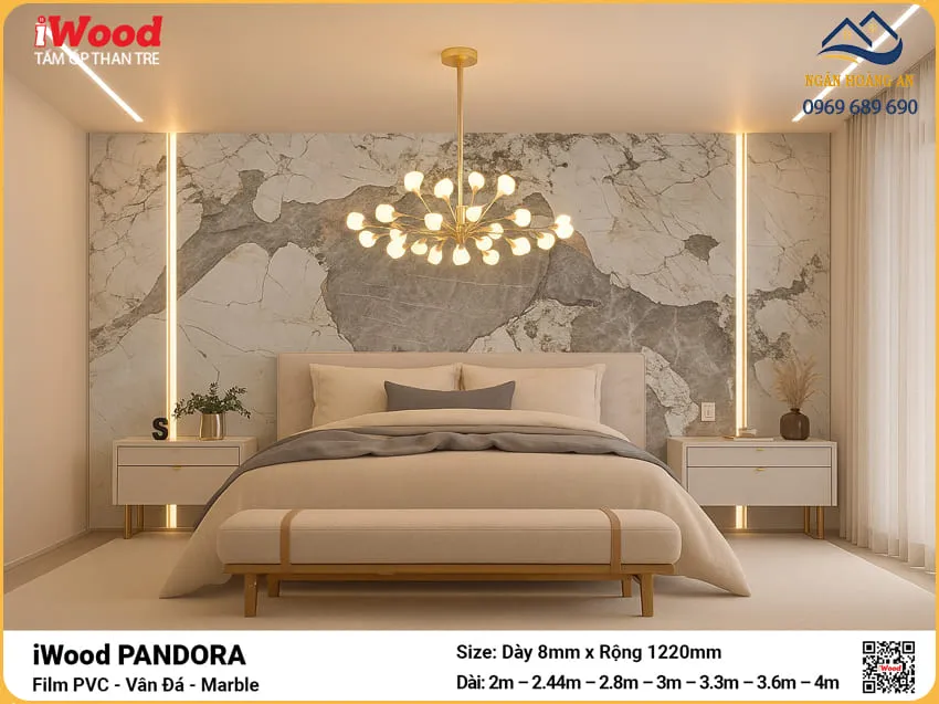 Tấm Ốp Tường Sợi Than Tre Đa Năng Pandora Iwood