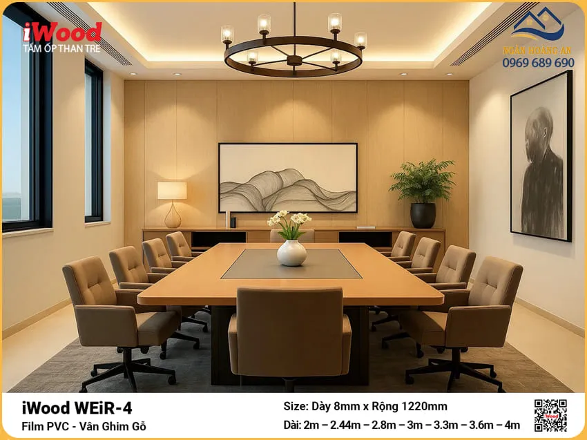 Tâm Ốp Tường Sợi Than Tre Đa Năng iWood WEiR-2
