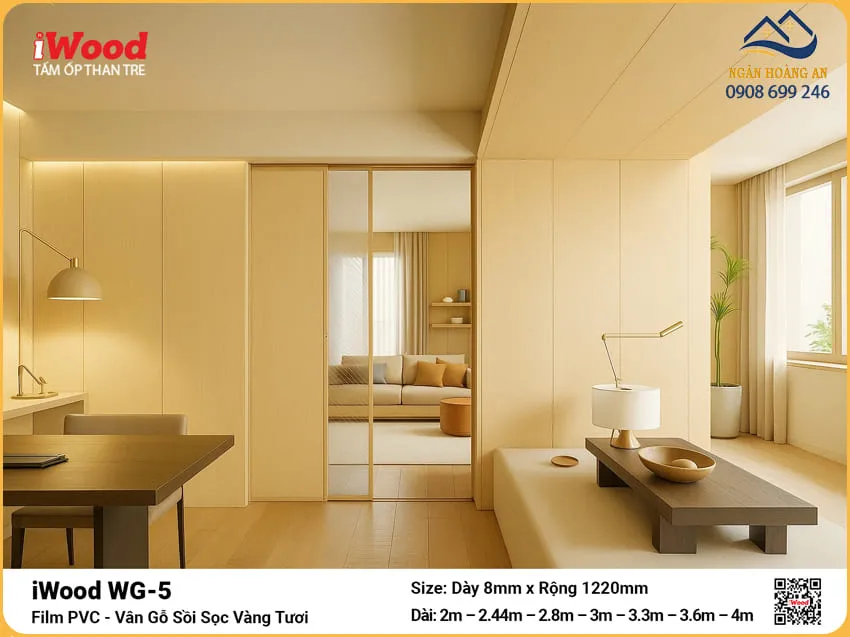 Tấm Ốp Than Tre Vân Gỗ Iwood WG-5