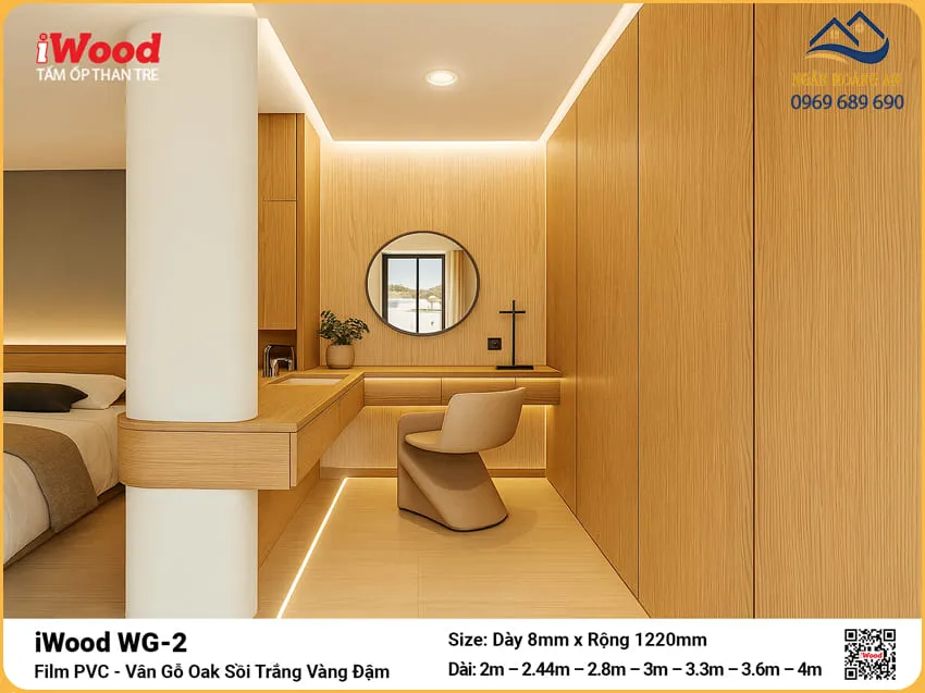 Tấm Ốp Than Tre Vân Gỗ Iwood WG-2