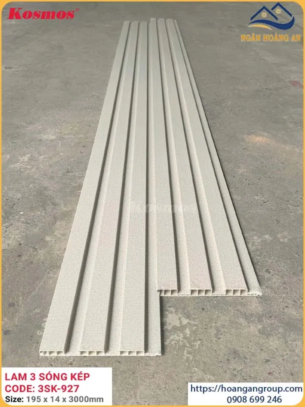 Tấm Ốp Trần Lam Sóng Chân Kép Kosmos 3SK-927