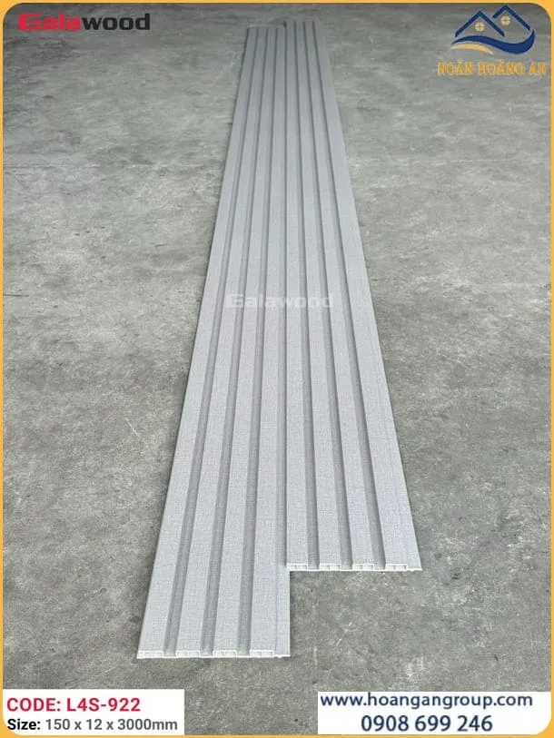 Tấm Ốp Trần Lam 4 Sóng Galawood Giả Vân Vải L4S-922 Tại Quận 3 TPHCM
