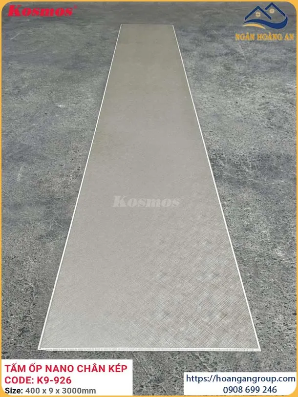 Tấm Nhựa Ốp Trần Nano Chân Kép Giả Vân Vải Kosmos K9-926