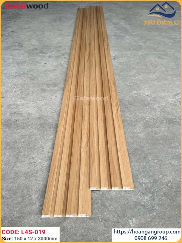 Tấm Ốp Tường Nhựa Lam Sóng Giả Vân Gỗ Galawood L4S-019