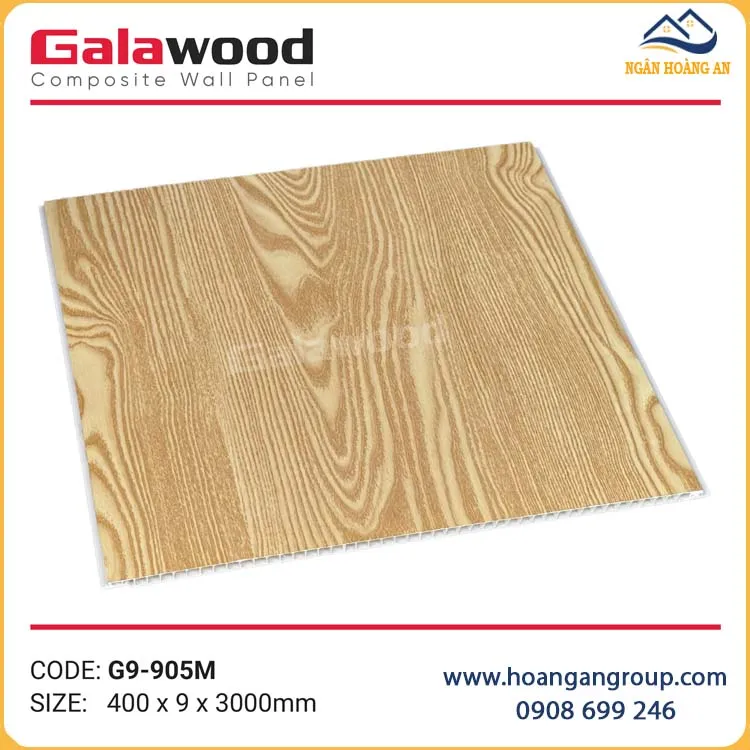 Tấm Ốp Tường Ốp Trần Nano Nhựa Vân Gỗ Galawood G9-905M