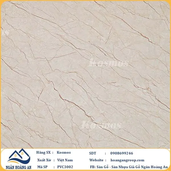Ốp Tường PVC Giả Đá Kosmos PVC3002 Dày 3.2mm