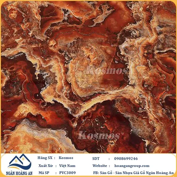 Ốp Tường PVC Giả Đá Kosmos PVC3009 Dày 3.2mm