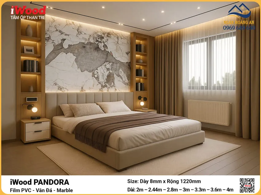 Tấm Ốp Tường Sợi Than Tre Đa Năng Pandora Iwood