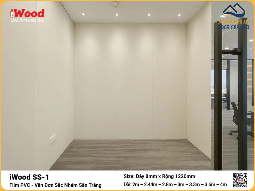 Tấm Ốp Đa Năng Sợi Than Tre Đơn Sắc Iwood SS-1