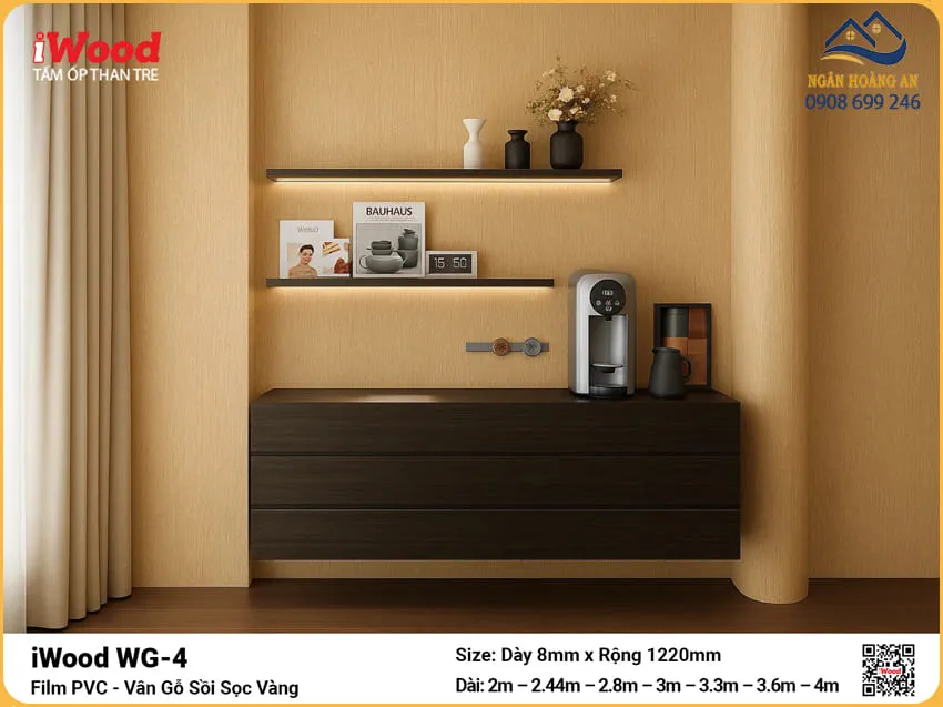 Tấm Ốp Than Tre Vân Gỗ Iwood WG-4
