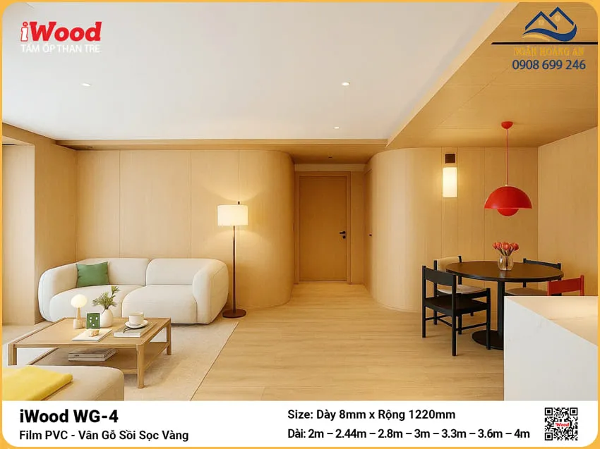 Tấm Ốp Than Tre Vân Gỗ Iwood WG-4
