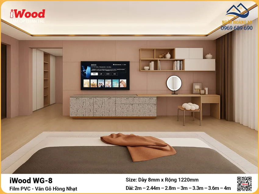 Tấm Ốp Đa Năng Sợi Than Tre Vân Gỗ Iwood WG-8