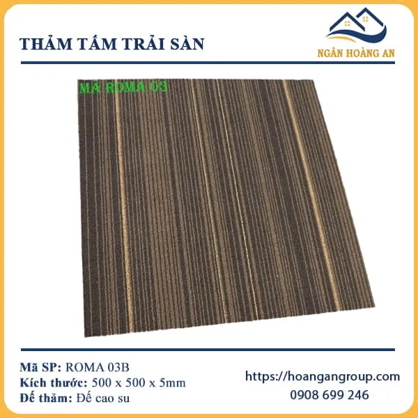Thảm Tấm Trải Sàn Văn Phòng Roma 03B