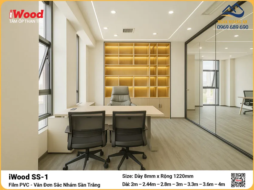 Tấm Ốp Đa Năng Sợi Than Tre Đơn Sắc Iwood SS-1