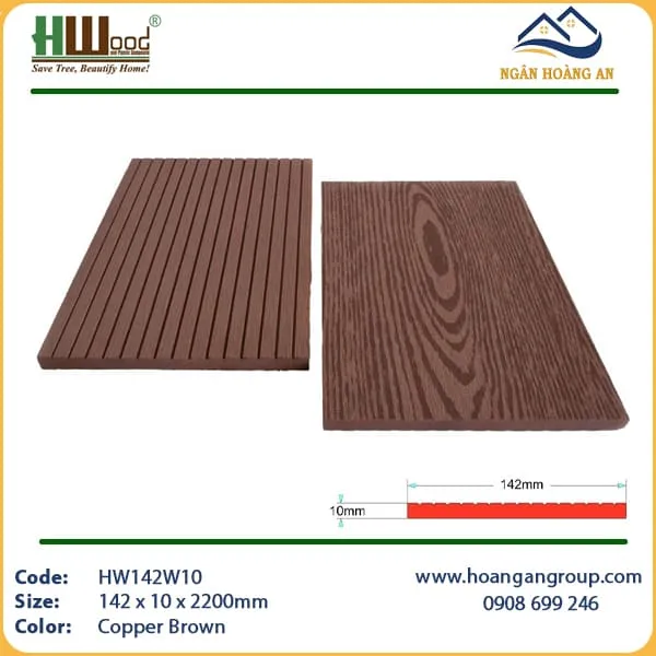 Thanh Lam Đa Năng Gỗ Nhựa Ngoài Trời Hwood HW142W10 