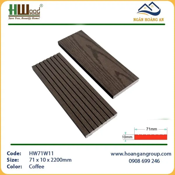 Thanh Lam Đa Năng Gỗ Nhựa Ngoài Trời Hwood HW71W11