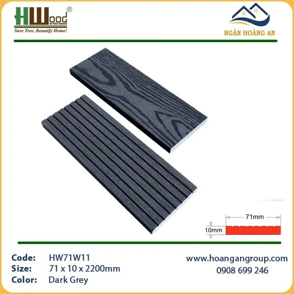 Thanh Lam Đa Năng Gỗ Nhựa Ngoài Trời Hwood HW71W11