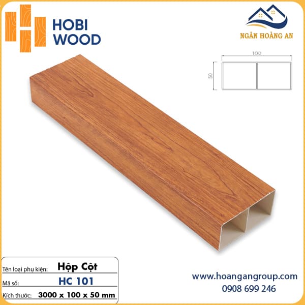 Thanh Lam Trang Trí Nhựa Giả Gỗ Hobi Wood 100x50 HC101