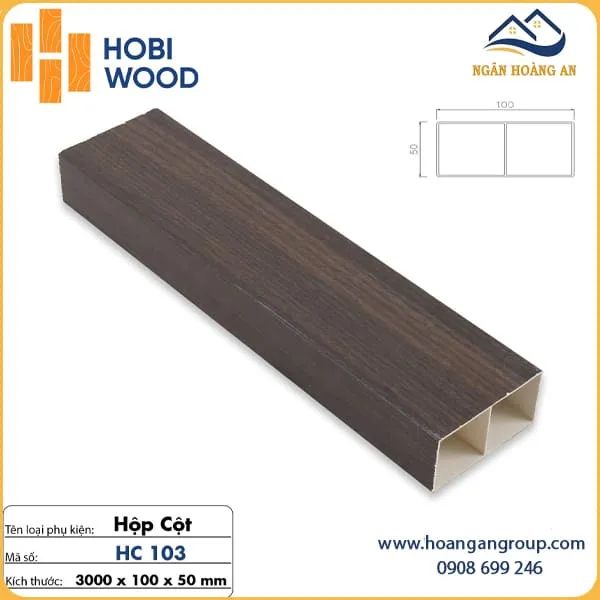 Thanh Lam Trang Trí Nhựa Giả Gỗ Hobi Wood 100x50 HC103