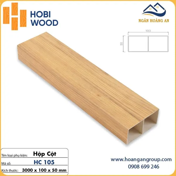 Thanh Lam Trang Trí Nhựa Giả Gỗ Hobi Wood 100x50 HC105