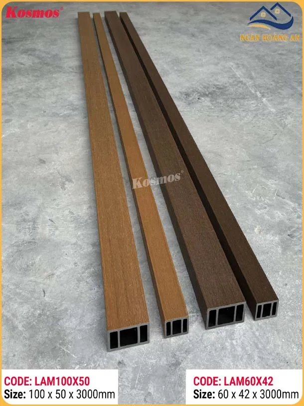 Thanh Lam Hộp Gỗ Nhựa 2 Da Kosmos Lam60X42 Walnut