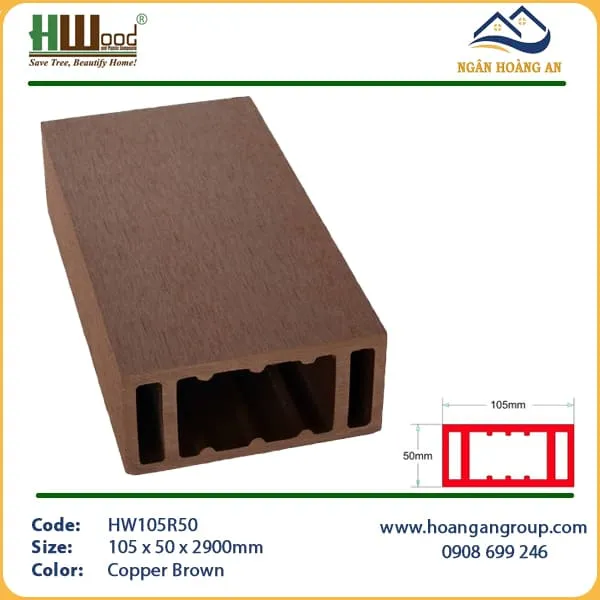 Thanh Lam Hộp Gỗ Nhựa Ngoài Trời Hwood HW105R50