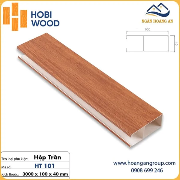 Trần Nan Nhựa Giả Gỗ Hobi Wood 40x100 HT101