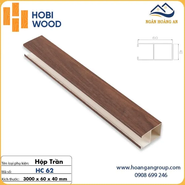 Thanh Lam Trang Trí Nhựa Giả Gỗ Hobi Wood 60x60 HC62