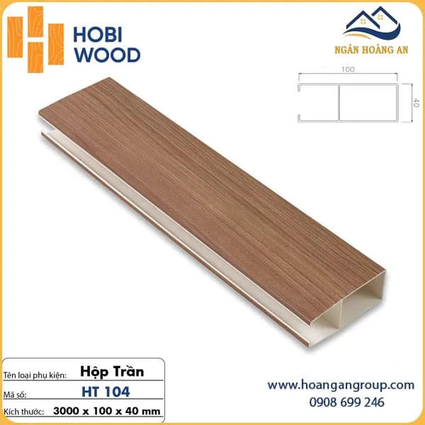 Trần Nan Nhựa Giả Gỗ Hobi Wood 40x100 HT104