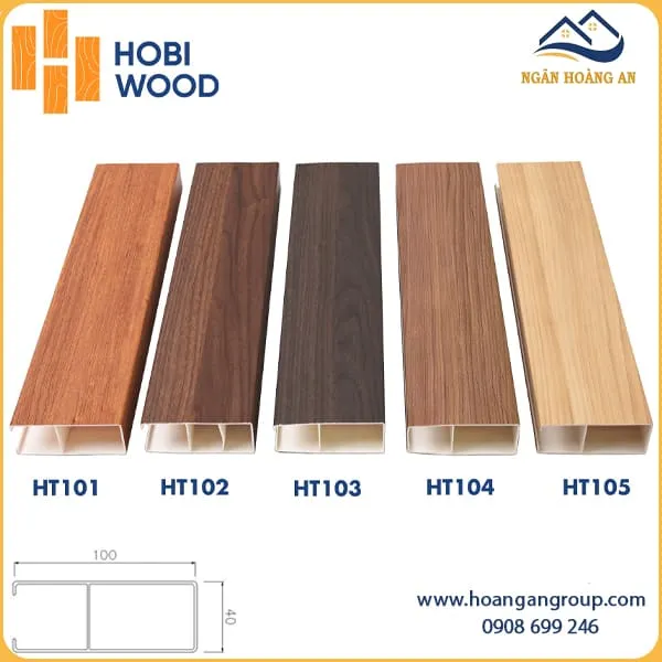 Trần Nan Nhựa Giả Gỗ Hobi Wood 40x100 HT101