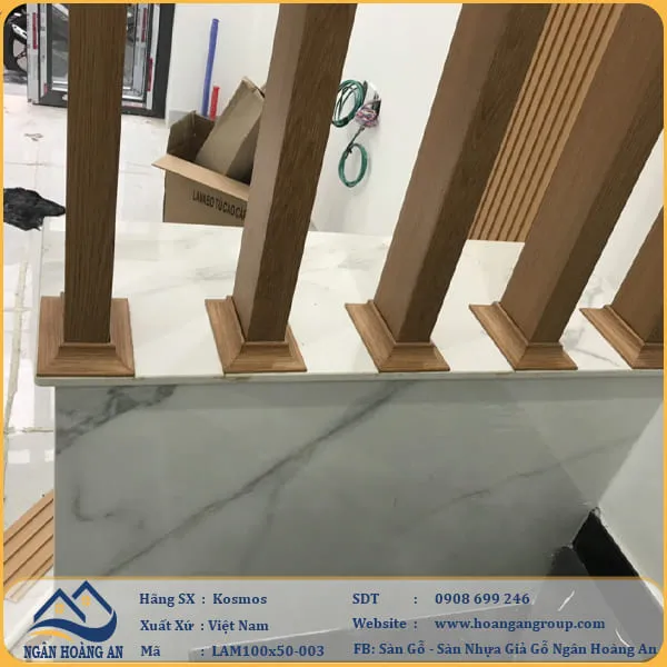 Thanh Lam Gỗ Nhựa Trang Trí Trong Nhà Kosmos LAM100x50-003