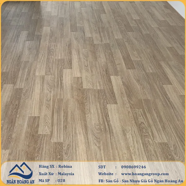Sàn Gỗ Công Nghiệp Robina O28 12mm Bản Lớn