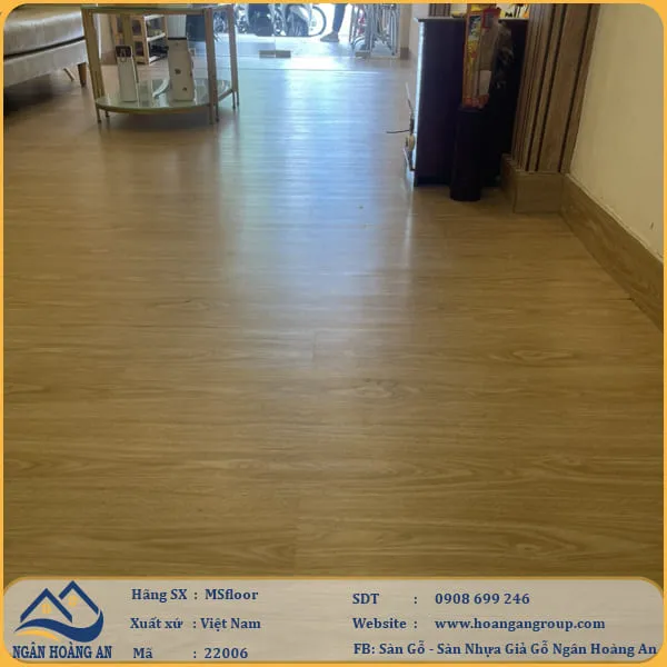 Sàn Nhựa Giả Gỗ Dán Keo MsFloor 22006 Dày 2mm