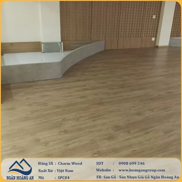Sàn Nhựa Giả Gỗ Hèm Khóa Charm Wood SPC04