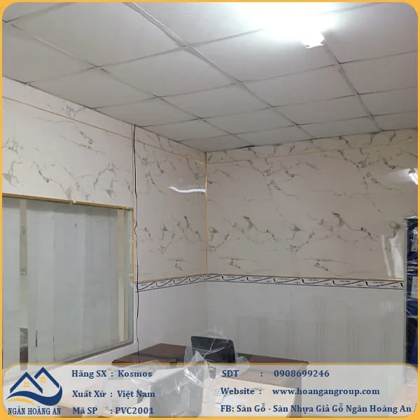 Ốp Tường PVC Giả Đá Kosmos PVC2001 Dày 2.8mm