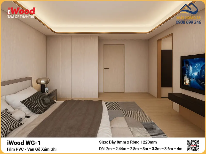 Tấm Ốp Than Tre Vân Gỗ Iwood WG-1