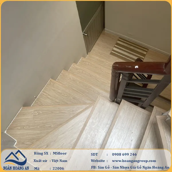 Sàn Nhựa Giả Gỗ Dán Keo MsFloor 22006 Dày 2mm