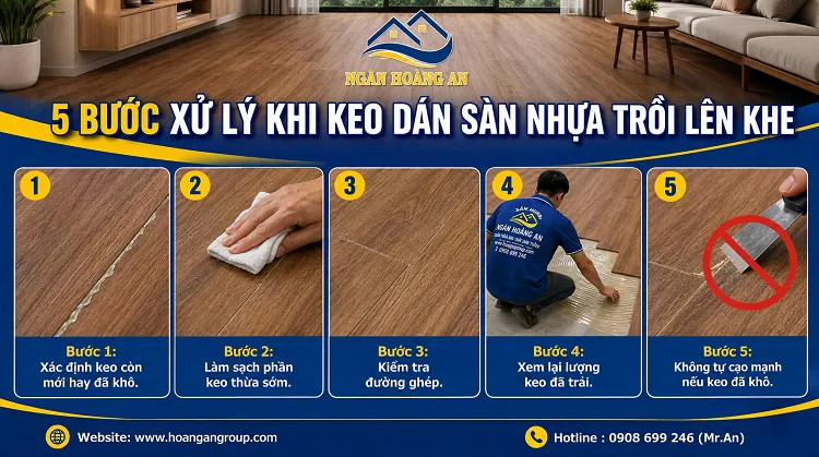 5 Bước Xử Lý Khi Keo Dán Sàn Nhựa Trồi Lên Khe 5 Bước Xử Lý Khi Keo Dán Sàn Nhựa Trồi Lên Khe