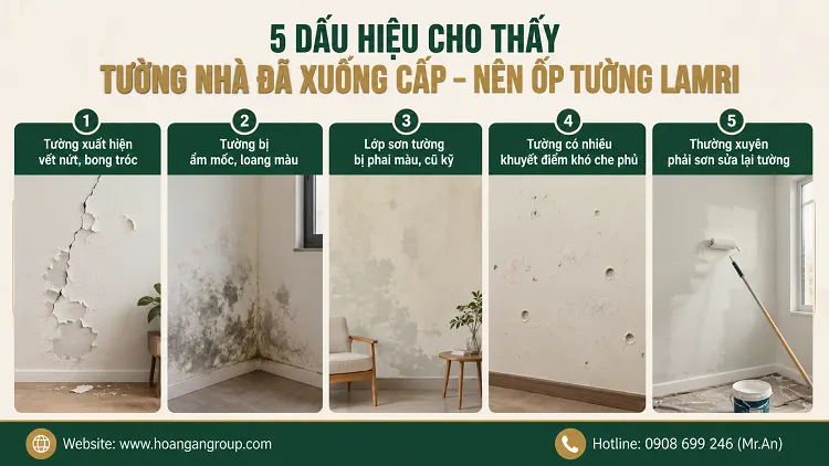 5 Dấu Hiệu Cho Thấy Tường Nhà Đã Xuống Cấp – Nên Ốp Tường Lamri