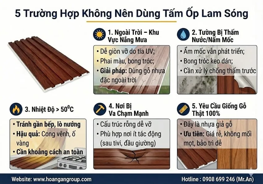 5 Trường Hợp Không Nên Dùng Tấm Ốp Lam Sóng 5 Trường Hợp Không Nên Dùng Tấm Ốp Lam Sóng