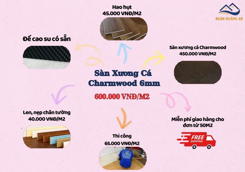Bảng Giá Thi Công Hoàn Thiện Sàn Xương Cá Charmwood