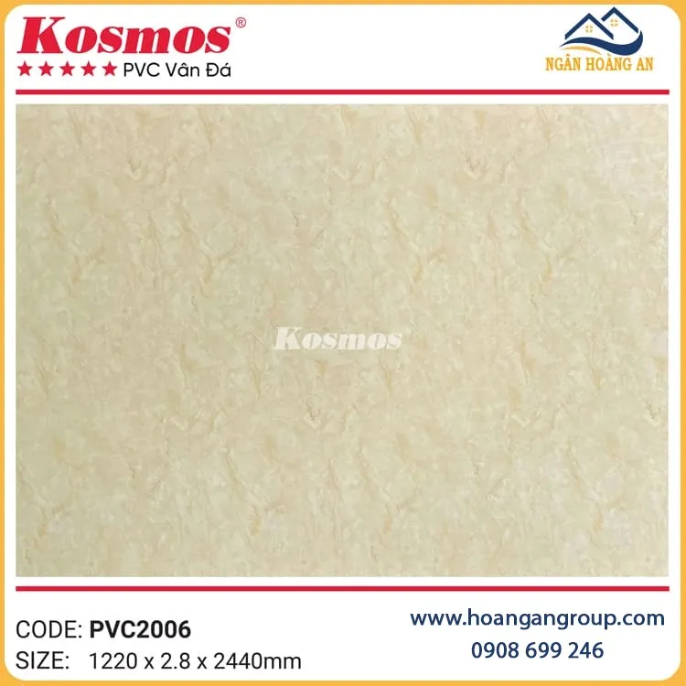 Tấm Dán Tường Giả Đá PVC Kosmos PVC2006
