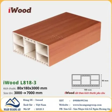 Lam Hộp Gỗ Nhựa Trang Trí Cầu Thang Iwood L818-3