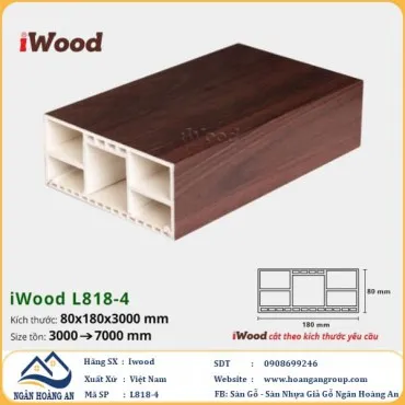 Lam Hộp Gỗ Nhựa Trang Trí Cầu Thang Iwood L818-4