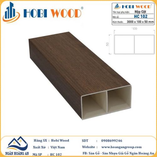 Thanh Lam Trang Trí Nhựa Giả Gỗ Hobi Wood 100x50 HC102
