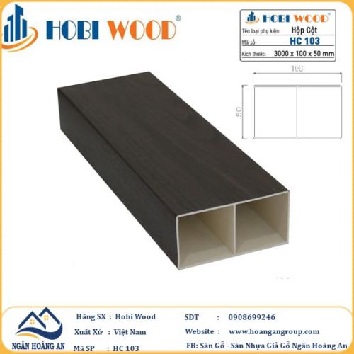 Thanh Lam Trang Trí Nhựa Giả Gỗ Hobi Wood 100x50 HC103
