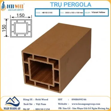 Lam Trụ Pergola Giàn Hoa Ngoài Trời Hobi Wood HB150 C150 Vibrant Yellow