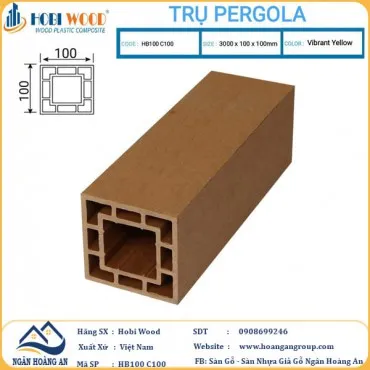 Lam Trụ Pergola Giàn Hoa Ngoài Trời Hobi Wood HB100 C100 Vibrant Yellow